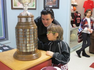Mike Williams and son with Robertson Cup